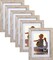 4x6 Picture Frame Set Matted to Display Photos 4x6 with Mat or 5x7 without Mat(Rustic White)8"L x 6"W